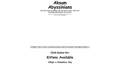 Desktop Screenshot of aksumabyssinians.com